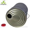 20liter Black Metal Drums Barrel с носом